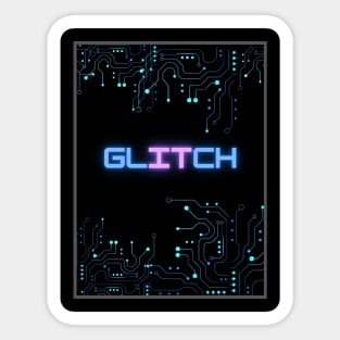 Glitch It - Cyberpunk Design (Plate) Sticker